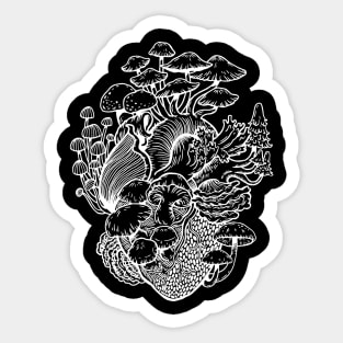 Mushroom Fungi World Gardener Design Sticker